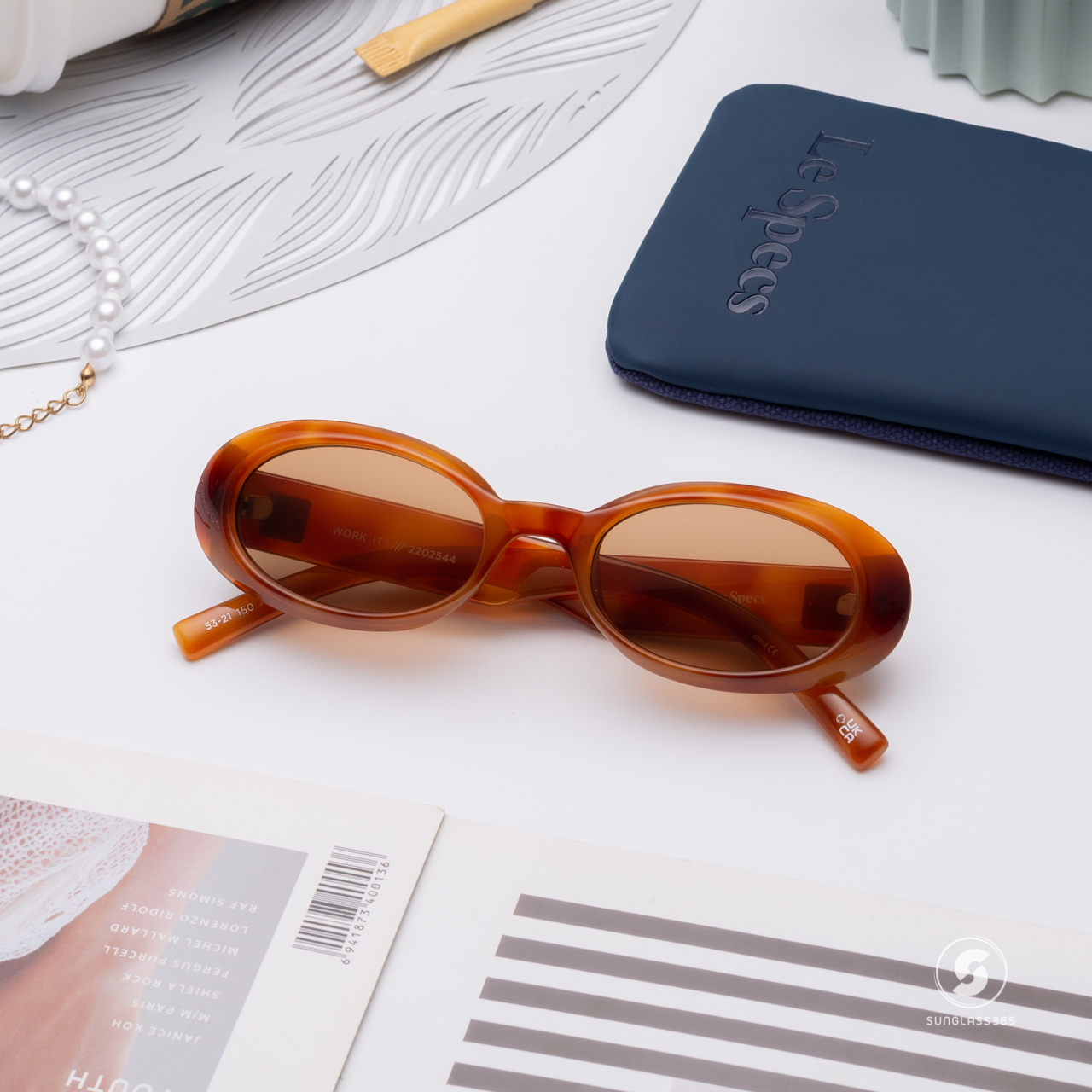 แว่นกันแดด Le Specs LSP2202544 Work It! Vintage Tort