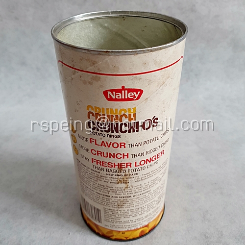 กระป๋อง (กระดาษ) Nally Crunchi-o Potato Rings ยุค 70 (ไม่มีฝา)