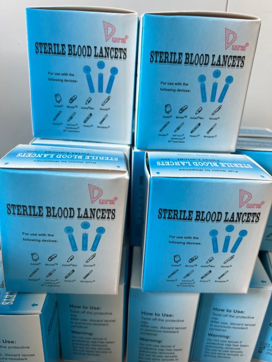 เข็มเจาะเลือด(100ชิ้น) Dura Twist Lancet (30G)