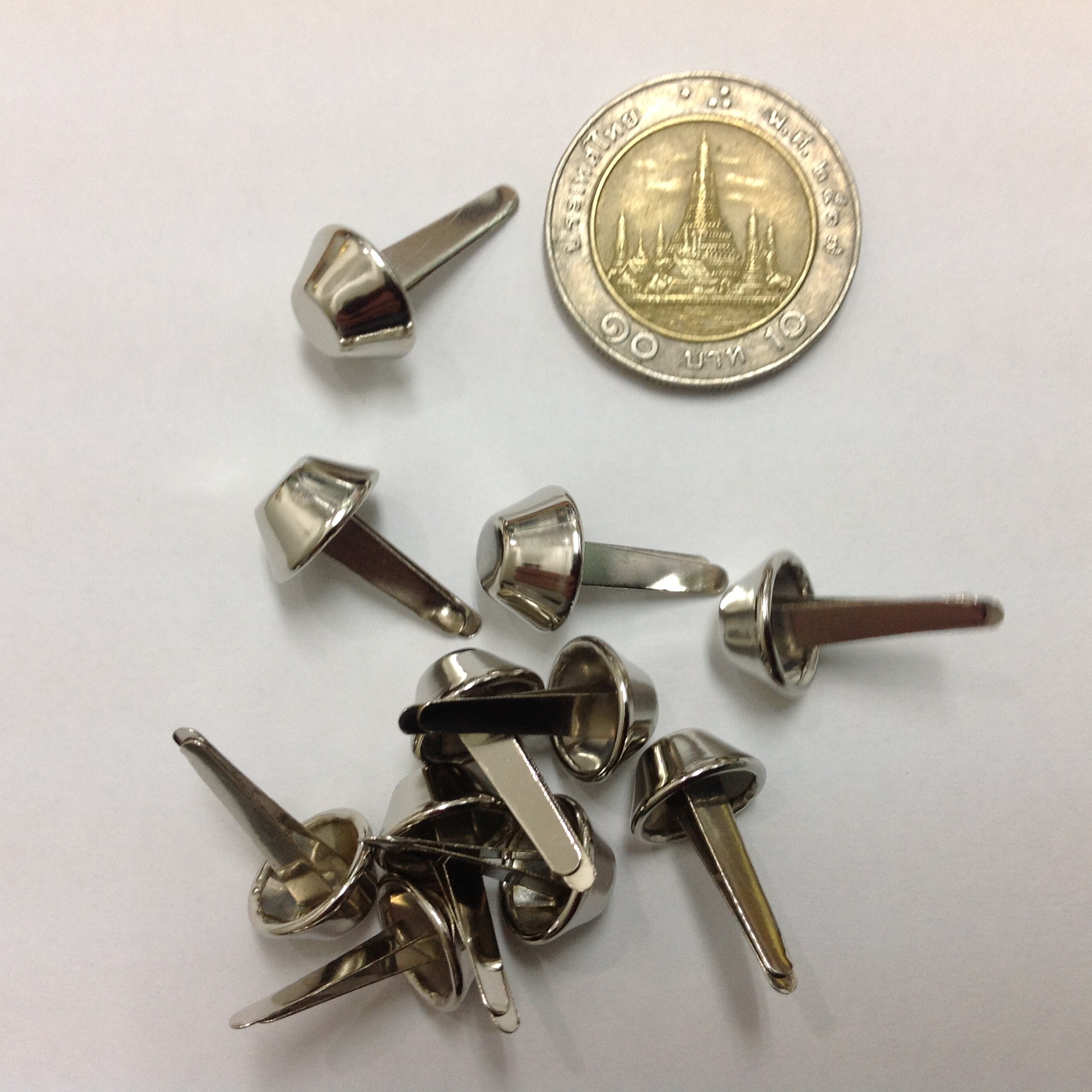 หมุดกรวย12mm เงิน