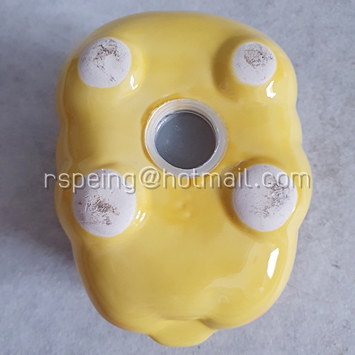 กระปุกออมสิน เซรามิค ครบรอบ 100 ปี ธนาคารไทยพาณิชย์ หมูสีเหลือง