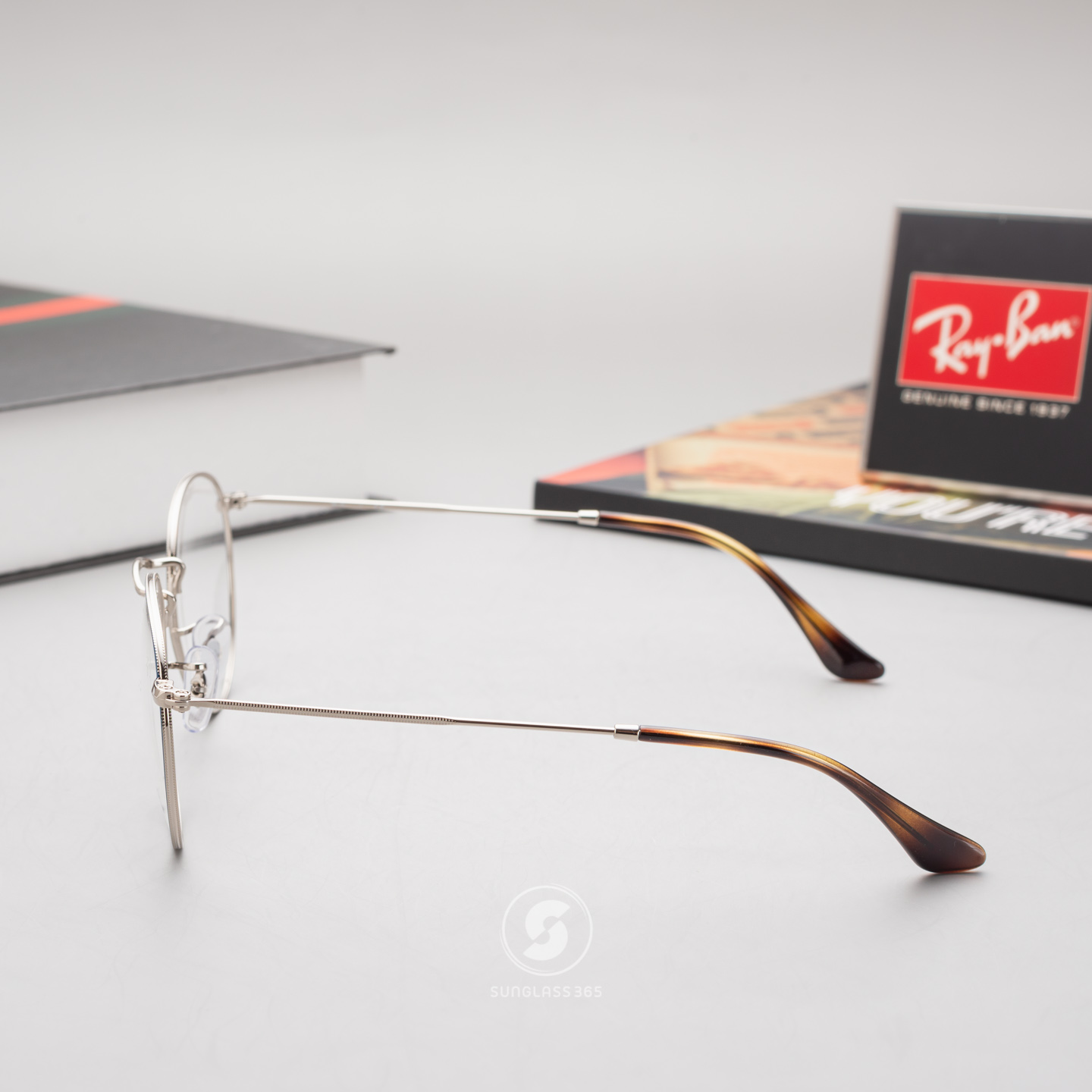 Ray-Ban RX3447V 2970 SILVER ON TOP BLUE