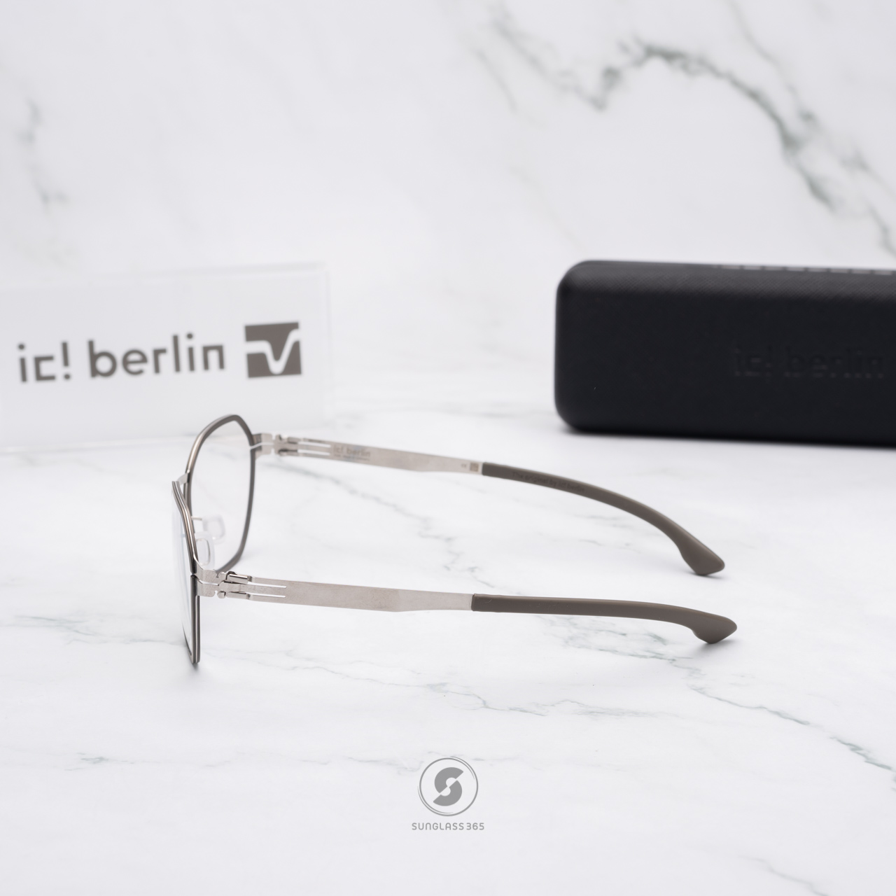 กรอบแว่น IC BERLIN Carbon Rough - Gunmetal