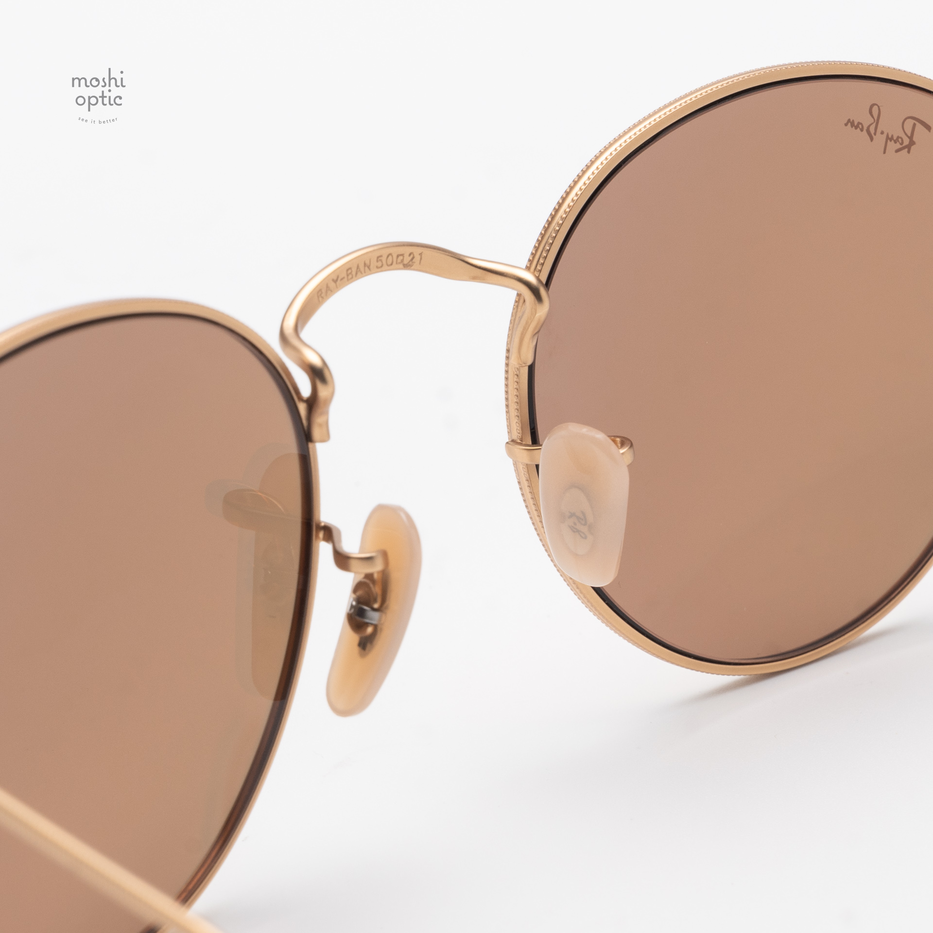 Ray Ban RB3447 112/Z2 Round metal pink mirror