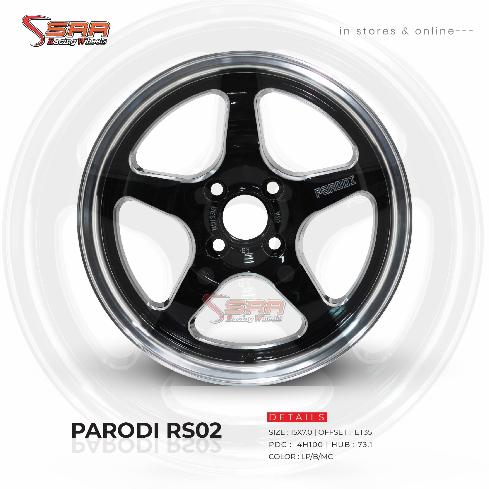 PARODI RS02 ล้อแท้ ! ขอบ15