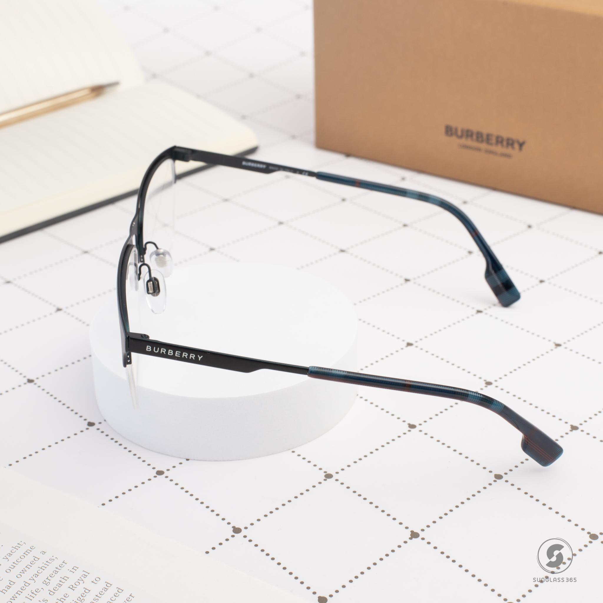 BURBERRY BRUNEL BE1344 1333 Matte Blue