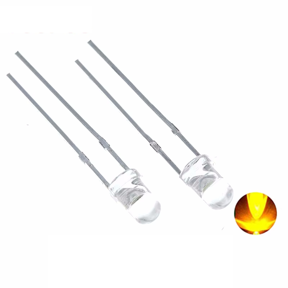 หลอด LED 2 ขา ขนาด 3mm 5mm 10mm หลอดไฟ LED ไดโอดเปล่งแสง สีแดง น้ำเงิน เขียว เหลือง