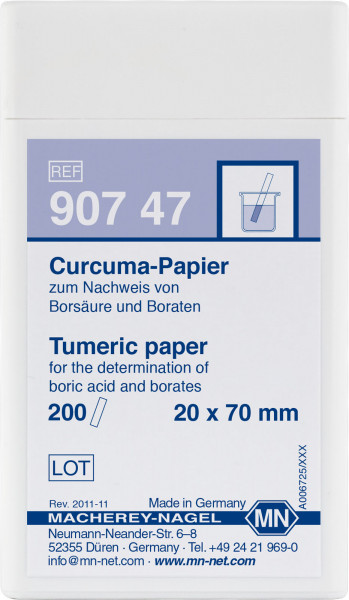 Turmeric paper 90747 กระดาษทดสอบกรดบอริกและบอเรต