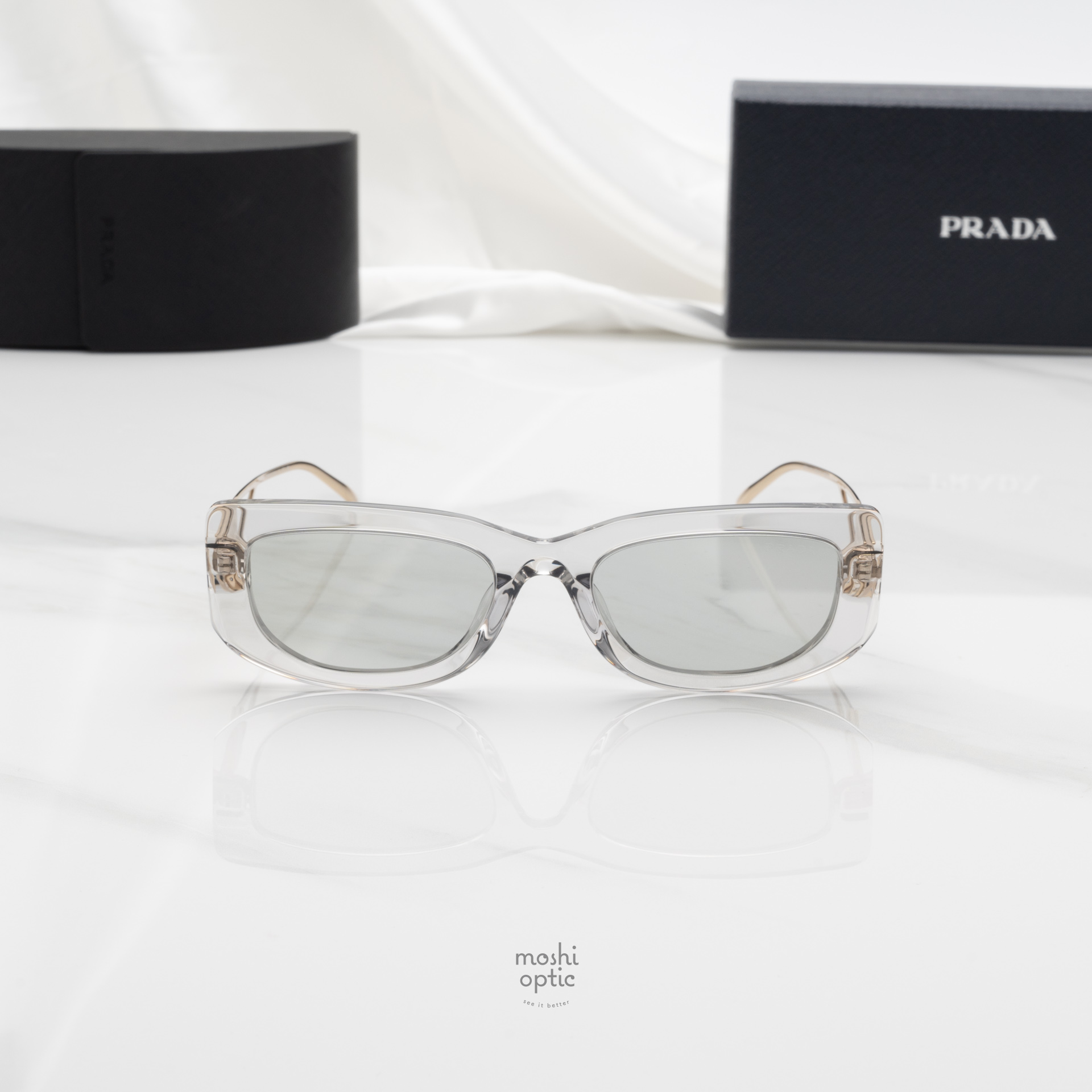 PRADA Symbole PR14YS 12R5OK Transparent Grey