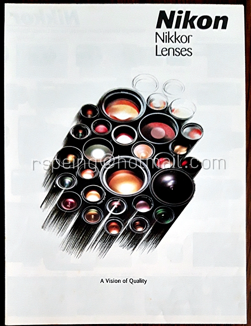 โบรชัวร์เลนส์ Nikon Nikkor Lenses (ภาษาอังกฤษ)