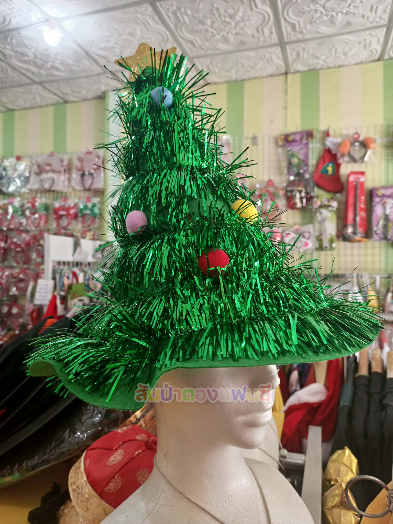 หมวกต้นคริสต์มาส หมวกปาร์ตี้ปีใหม่ หมวกแฟนซีคริสต์มาส