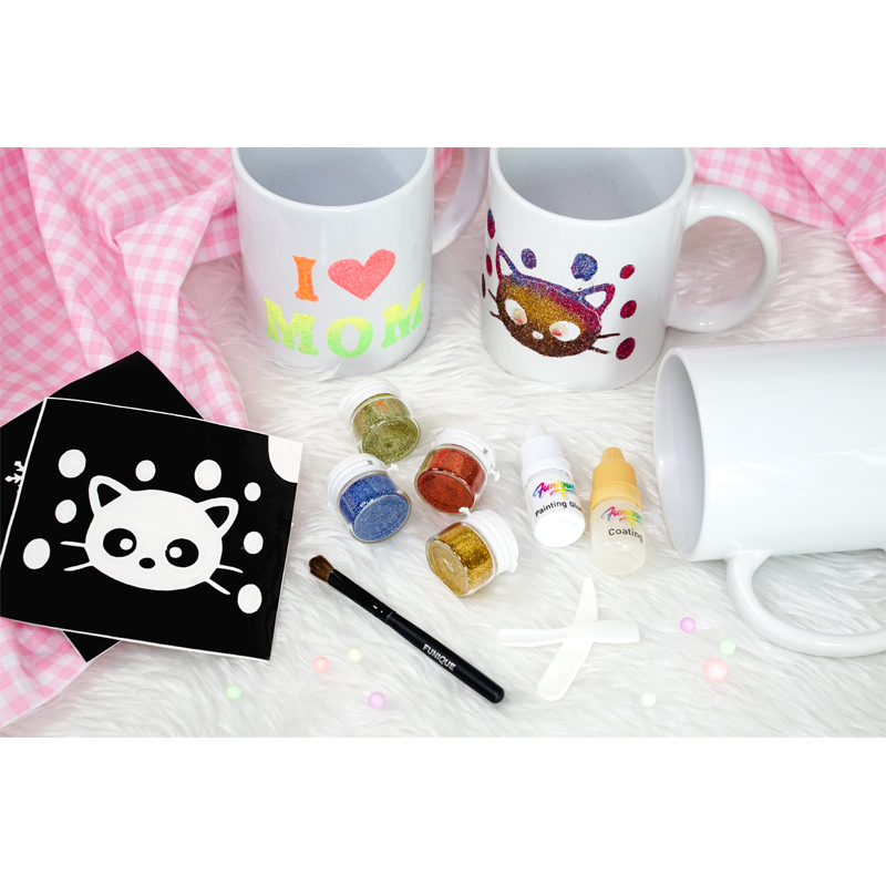 ชุดเพ้นท์แก้ว Glitter Mug Painting ทำง่าย สนุกสนาน ปลอดภัย