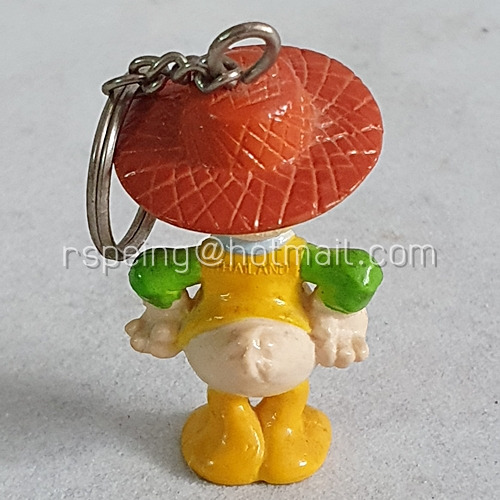 พวงกุญแจพลาสติก Donald Duck ใส่หมวกเท้าสะเอว