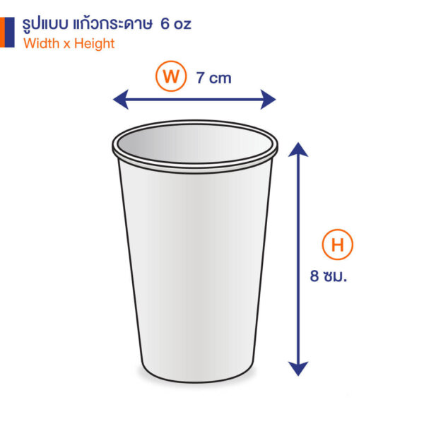 แก้วกระดาษ สีชมพูพาสเทล 6 ออนซ์