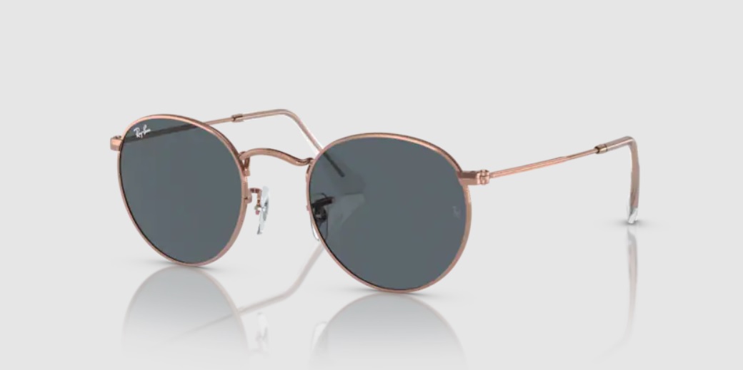 RayBan Round Metal RB3447 9202R5 Rose Gold
