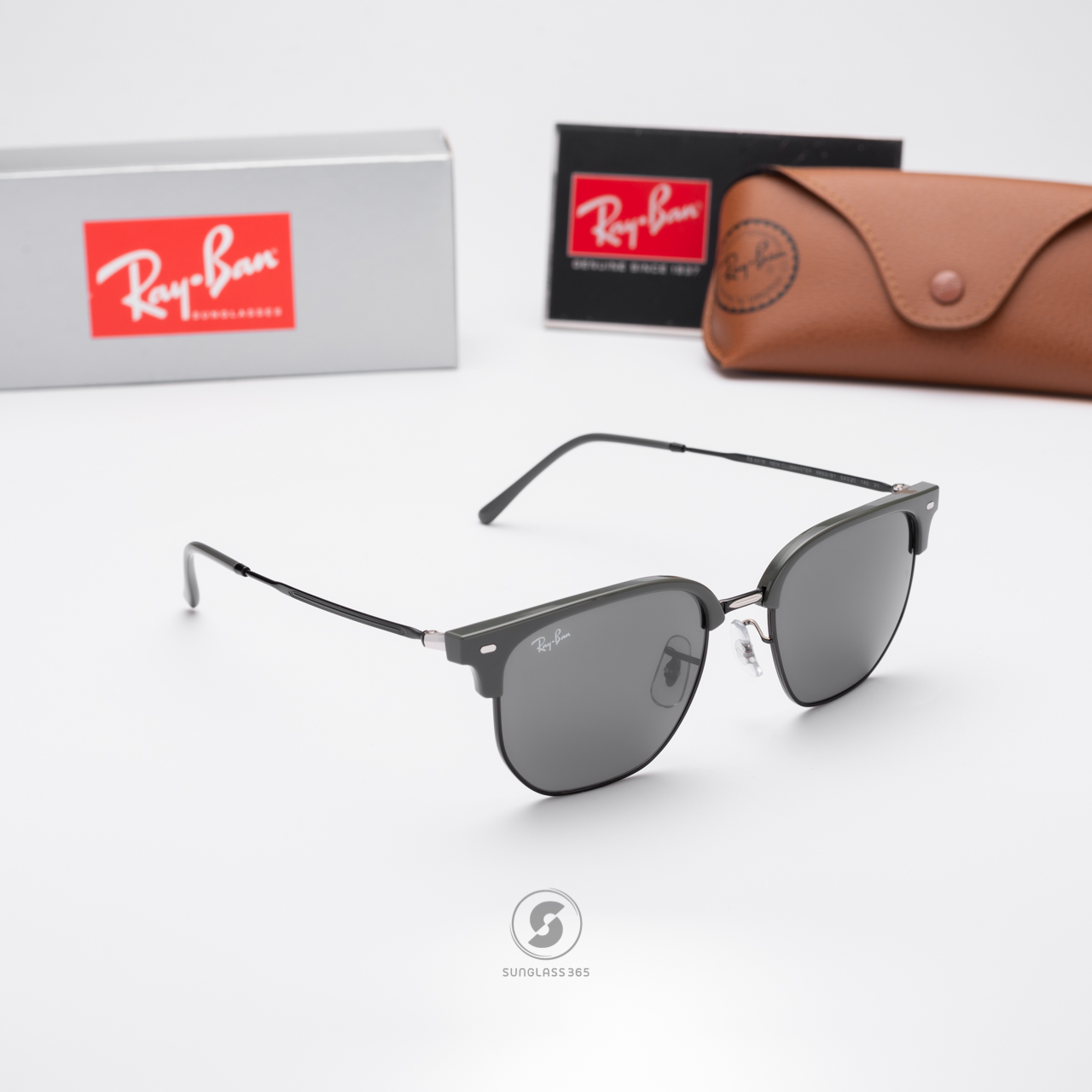 Ray-Ban New Clubmaster RB4416 6653B1 Grey on Black