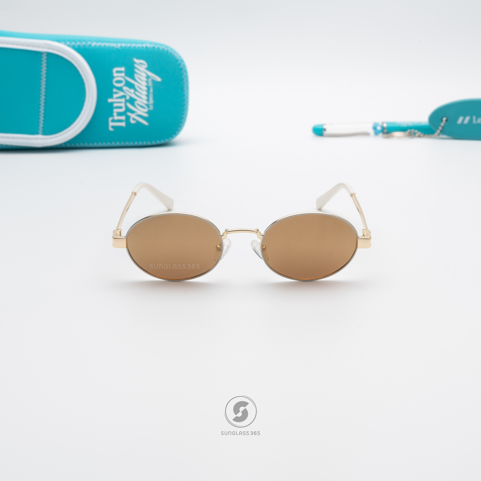 แว่นกันแดด Le Specs LSP2465413 POSEIDON LTD ETD / Gold Ivory Polarised