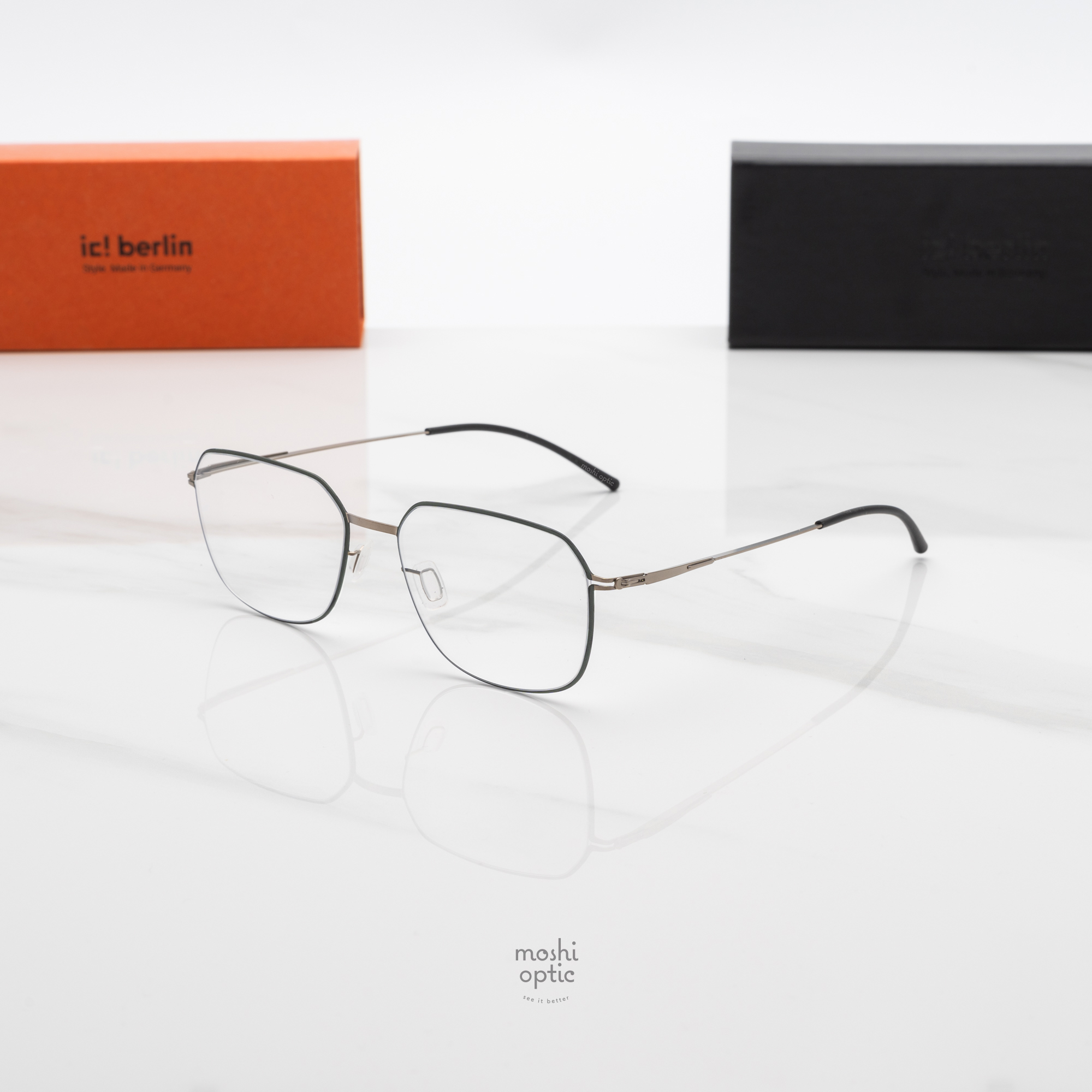 กรอบแว่น IC BERLIN Rey Racing Green Bronze