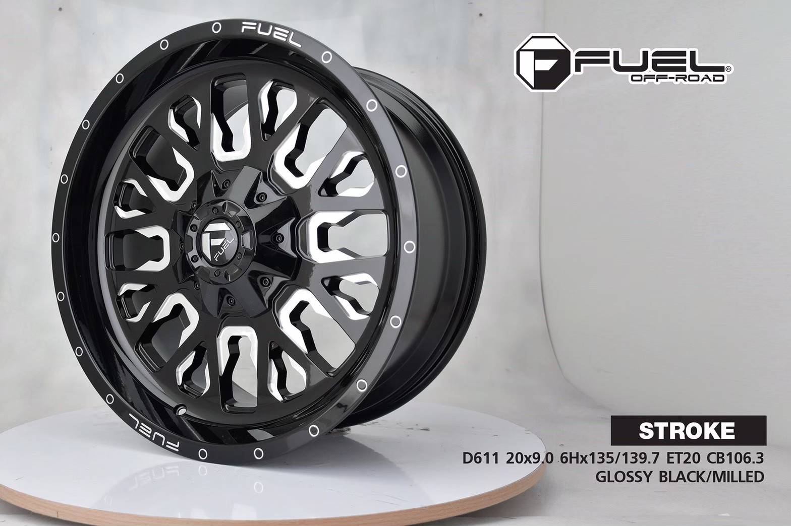 ล้อแม็ก USA. แท้ FUEL STROKE D611 20x9.0 6x135/139.7 ET+20 ราคาพิเศษ
