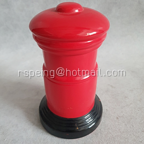 กระปุกออมสิน เซรามิค ตู้ไปรษณีย์ญี่ปุ่นสีแดง