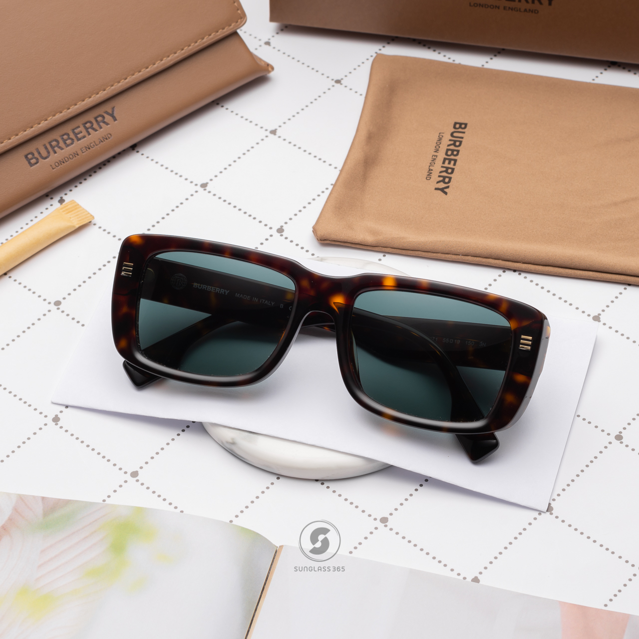 BURBERRY JARVIS BE4376U 300271 Dark Havana