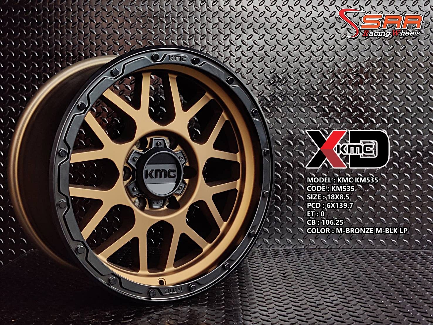 KMC-KM535 18X8.5 6X139.7 0 106.25 M-BRONZE M-BLK LP