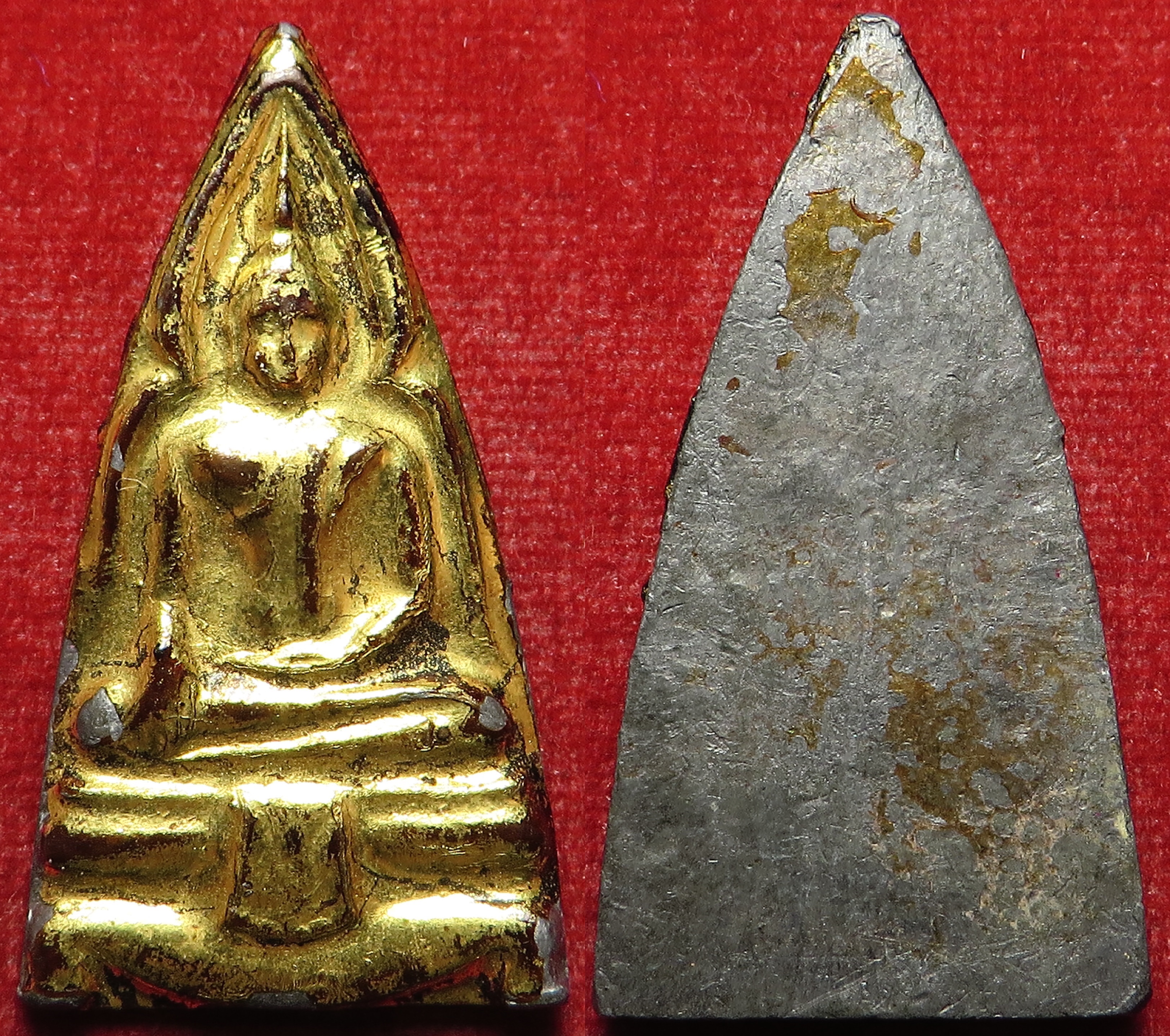 245 (1) เหรียญ พระพุทธ วัดบางกะปิ เนื้อชินตะกั่ว ปิดทอง ร่องชาด (รับประกัน พระแท้ + ส่งฟรี)
