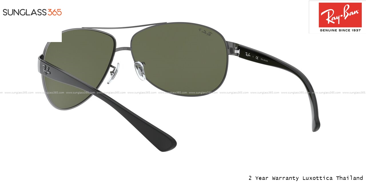 Ray Ban RB3386 004/9A gunmetal/Green polarized lens Aviator