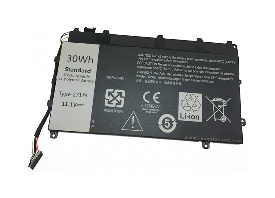 Battery Dell Latitude 7350 Original 271J9 ลด ราคา พิเศษ แบตเตอรี่ โน๊ตบุ๊ค Dell Latitude 7350 30Whr ตรงรุ่น