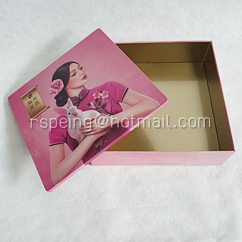 กล่องขนมไหว้พระจันทร์ ลายสาวจีนอุ้มกระต่าย S&P