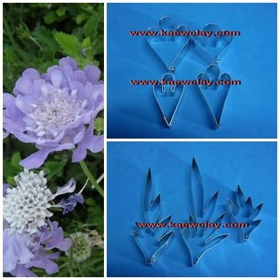 พิมพ์อลูมิเนียมตัดดอก+ใบสกาปิโอซ่า(Aluminum mold cutter SCABIOSA+ leaves )