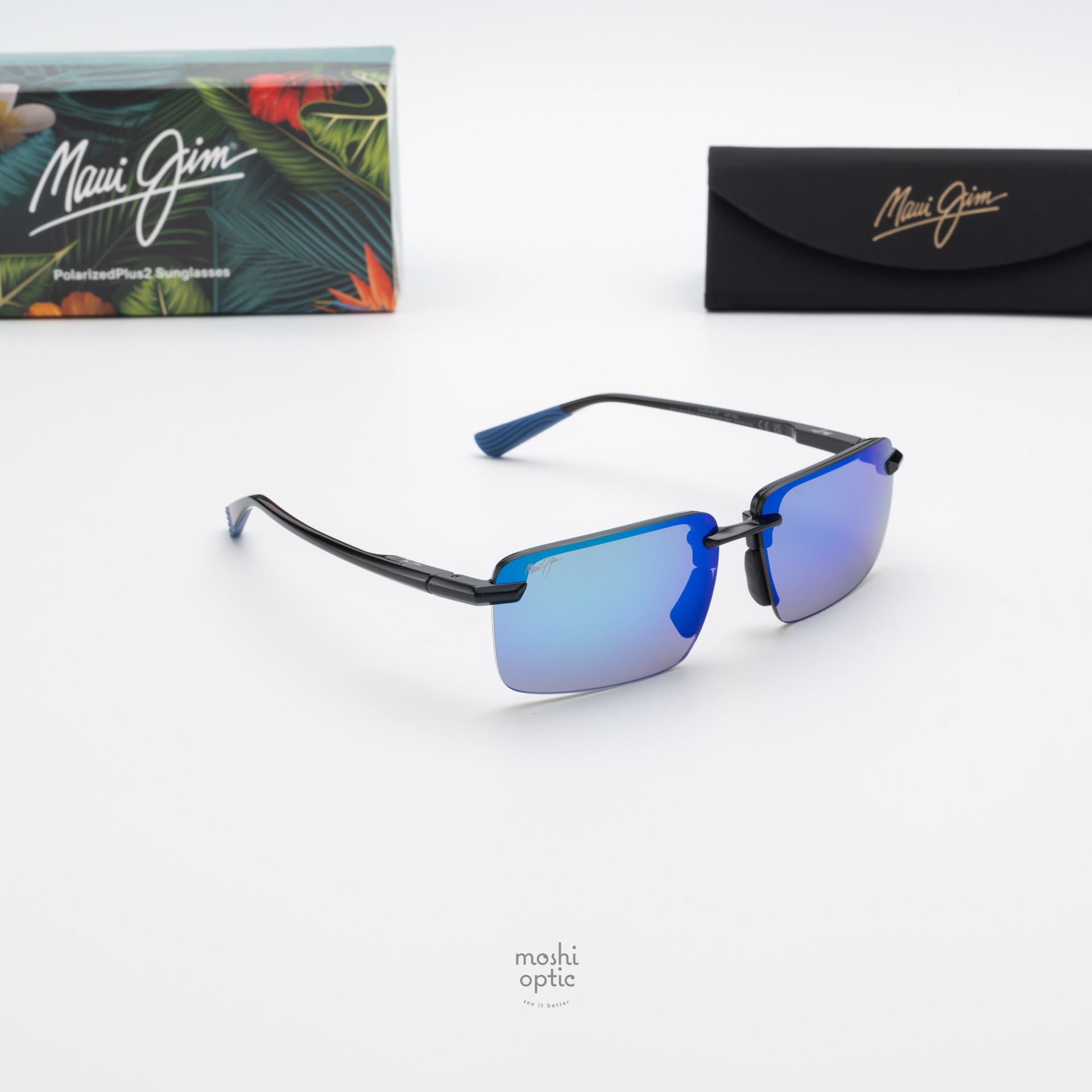 แว่นกันแดด Maui Jim LAULIMA MJ B656 02 Blue Hawaii