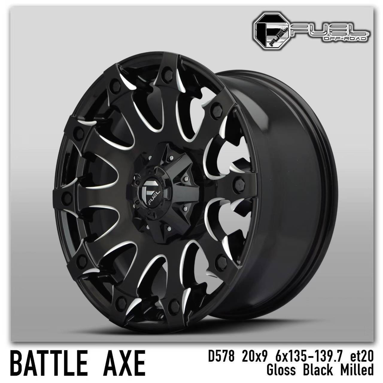 ล้อแม็ก USA. แท้ FUEL BATTLE AXE D578 20x9 6x135/6x139.7 ET+20