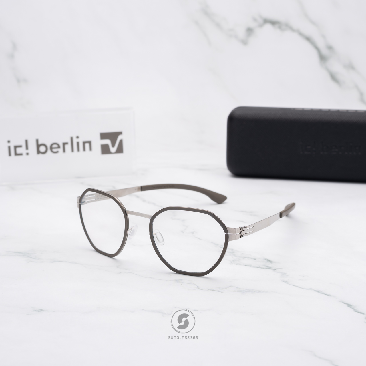กรอบแว่น IC BERLIN Carbon Rough - Gunmetal