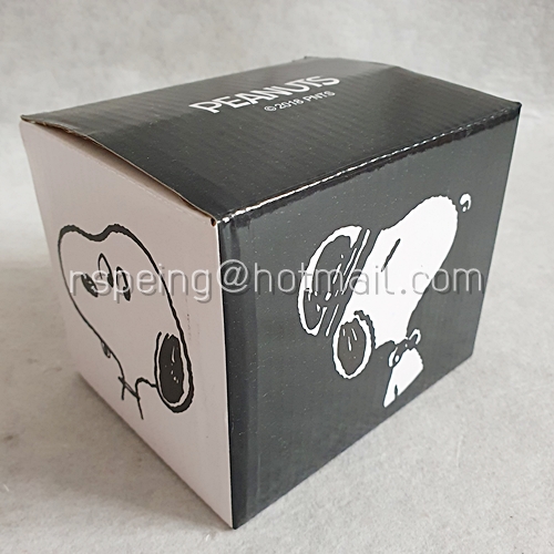 แก้ว Snoopy แบล็ค (3) สีดำ ฝาขาว พร้อมกล่อง