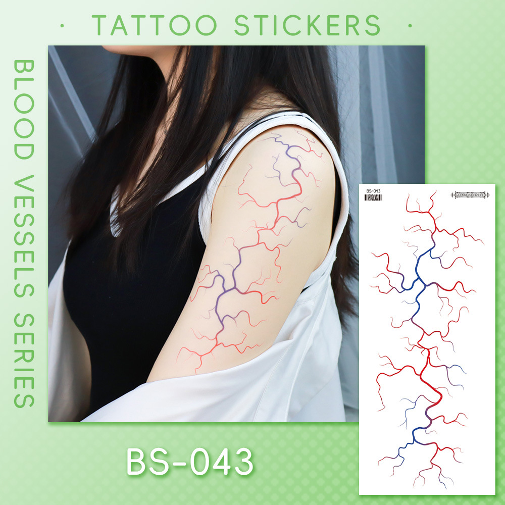 Tattooฮาโลวีน แต่งหน้าผีซอมบี้ สติ๊กเกอร์ติดหน้าลายฮาโลวีน แผ่นใหญ่