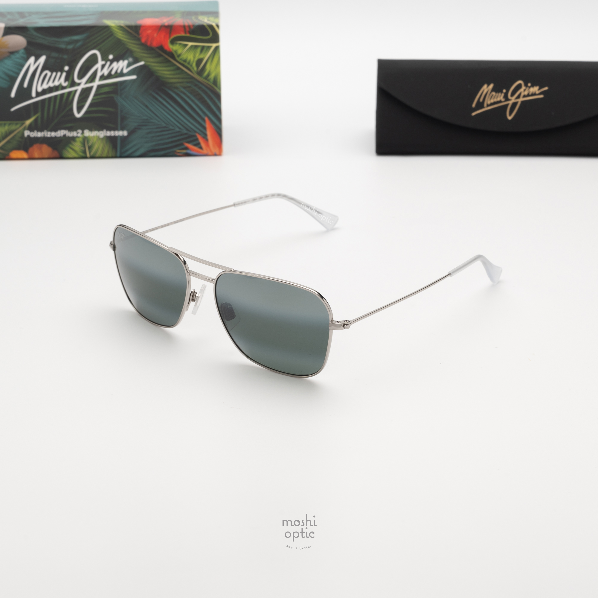 แว่นกันแดด Maui Jim Na'auao XL MJ H675 17 Neutral Grey Maui Pure