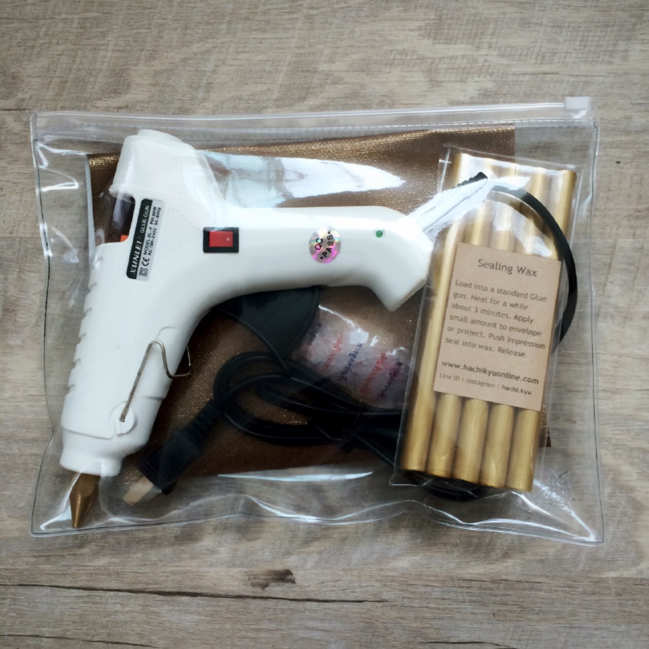 สีทอง - Glue gun sealing wax set