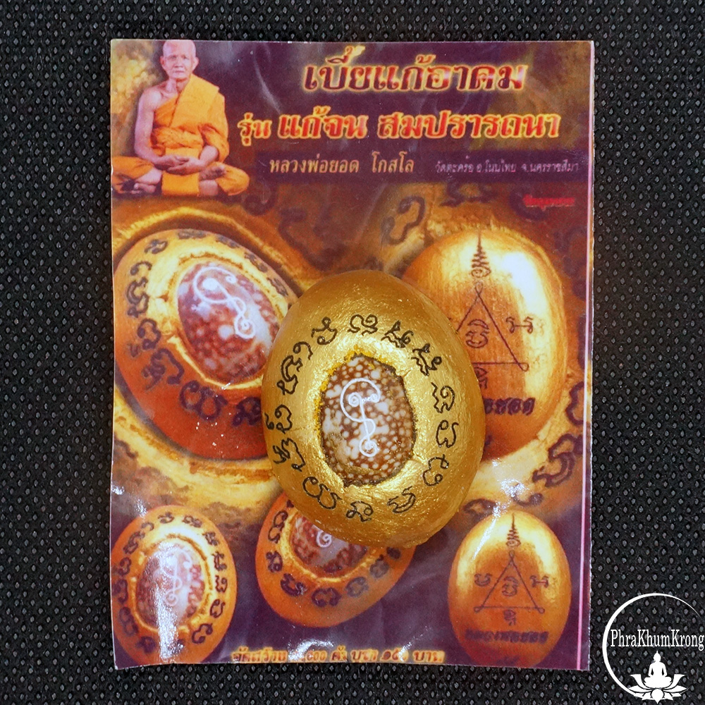 เบี้ยแก้อาคม รุ่น แก้จน สมปรารถนา หลวงพ่อยอด โกสโล วัดตะคร้อ อ.โนนไทย จ.นครราชสีมา
