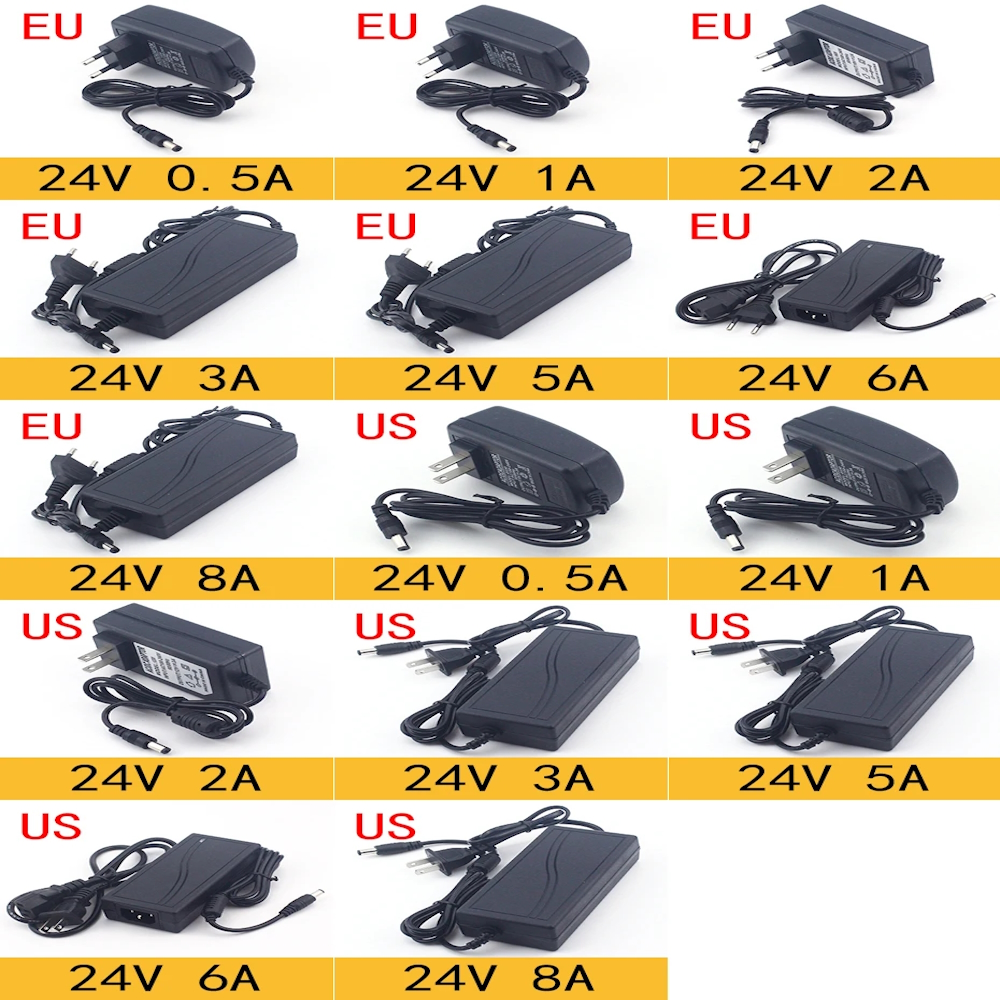 Adapter 5V 6V 9V 12V อะแดปเตอร์ 5V 9V 6V 12V กระแส (1A // 2A)