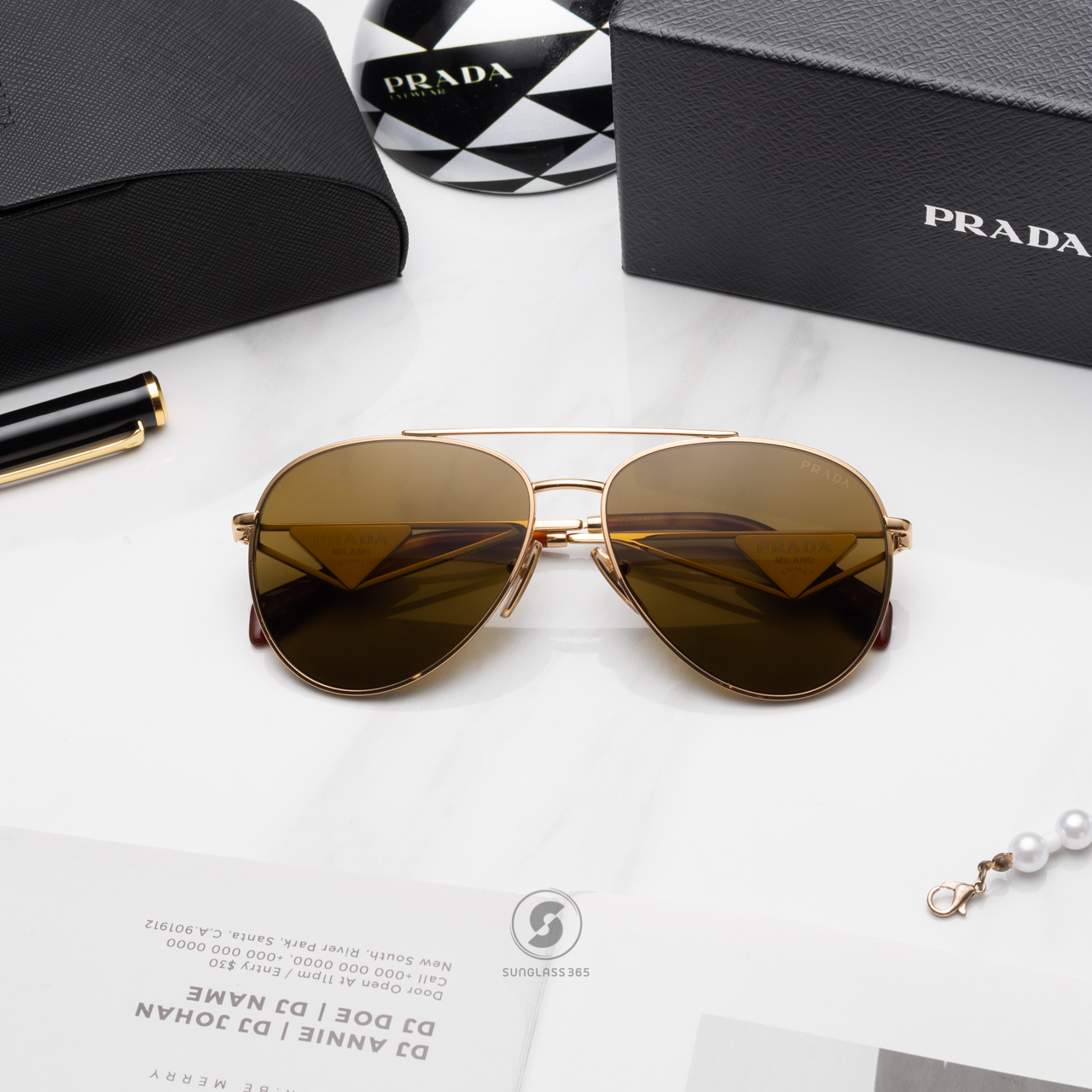 PRADA PR73ZS 5AK01T Gold