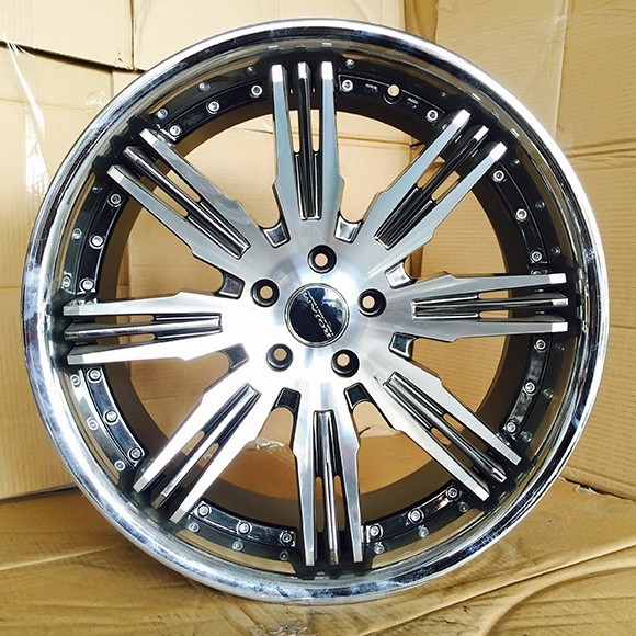 Model:ROJAM 298 Size:20x9.5 inch Offset:+38 pcd:5x114.3 Center Bore:73.1 mm Color:M-BMC/INOX