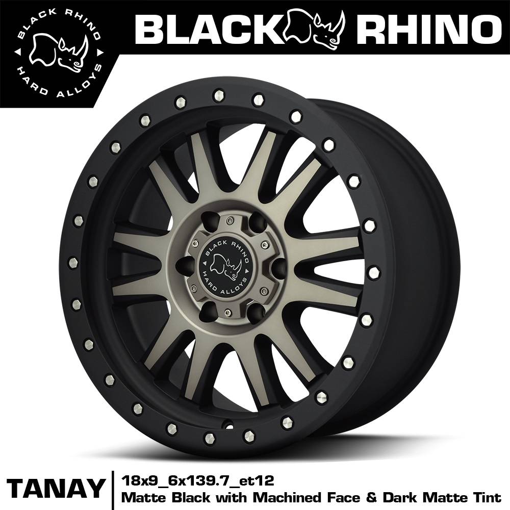 ล้อแม็ก USA. แท้ BLACK RHINO TANAY 18x9.0 139.7 ET+12 ราคาพิเศษ