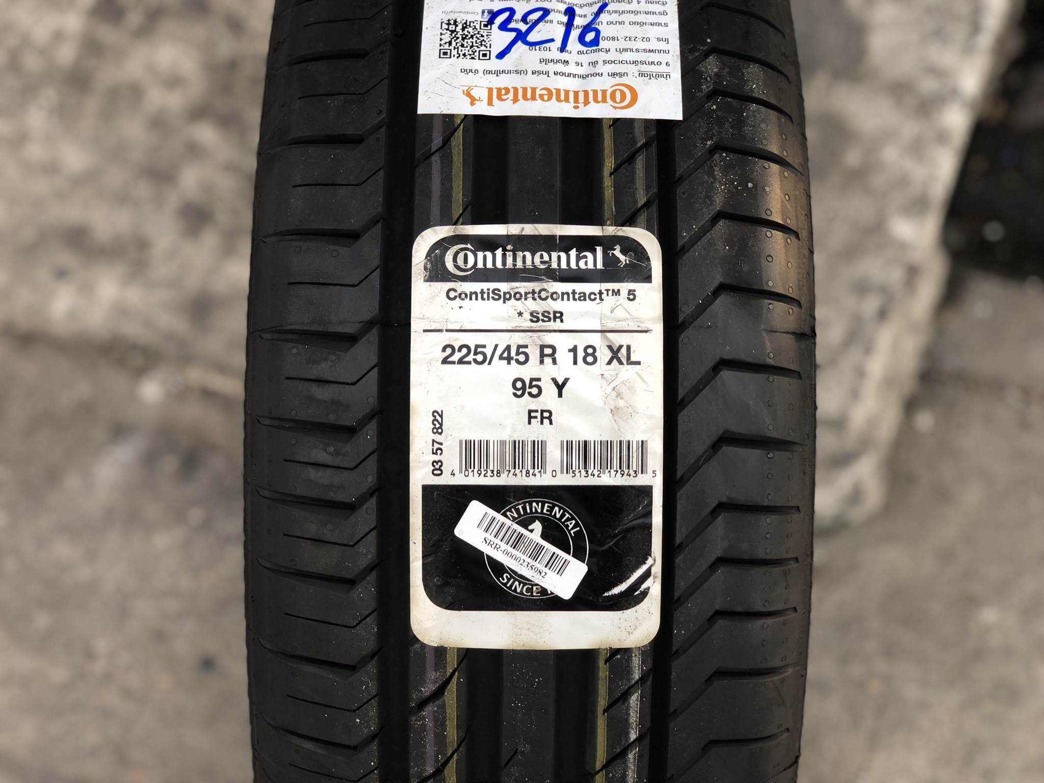 CONTINENTAL CONTACT5 (RUNFLAT) 225/45R18 เส้น 5800 ปกติ 14500 ปี16