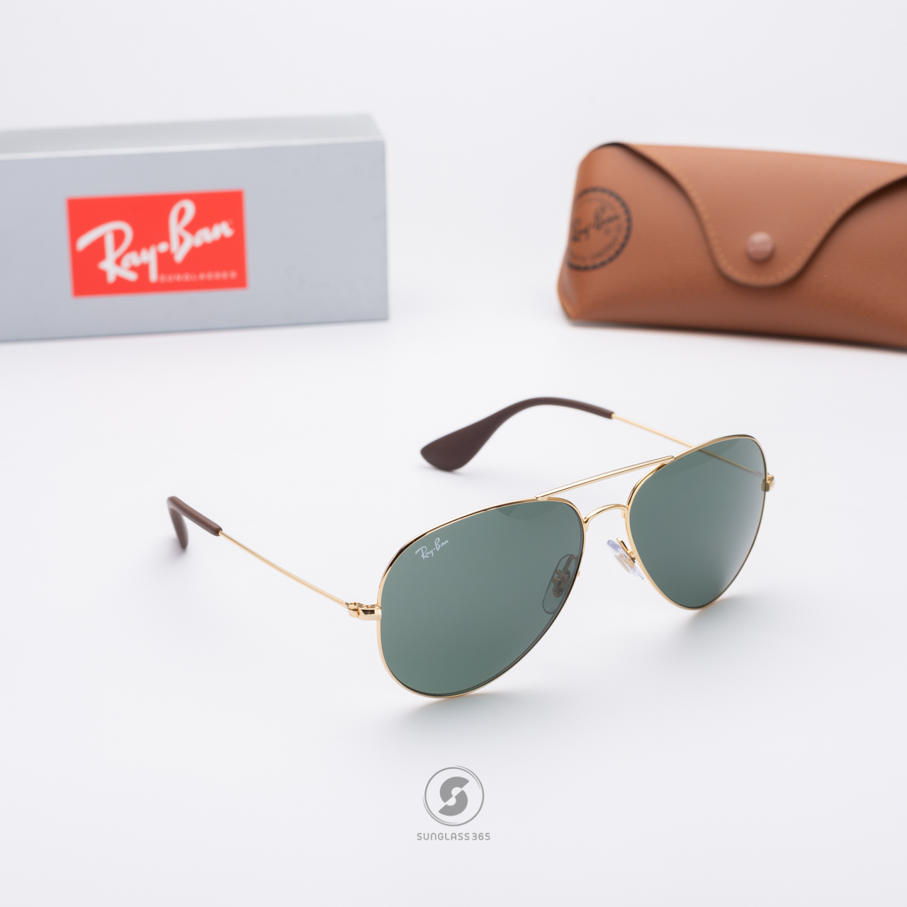 Ray Ban Aviator RB3558 001/71 G-15 Gold frame