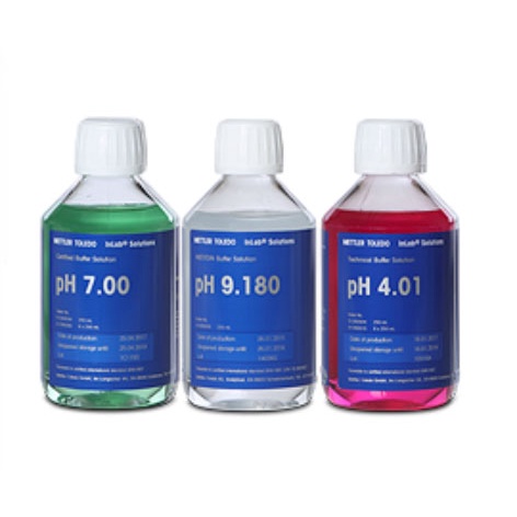 สารละลายบัฟเฟอร์ pH 2.00, 4.01, 7.00, 9.21, 10.00, 11.00 ยี่ห้อ METTLER TOLEDO