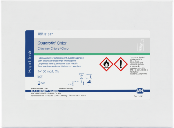QUANTOFIX® Chlorine 91317 กระดาษทดสอบคลอรีน