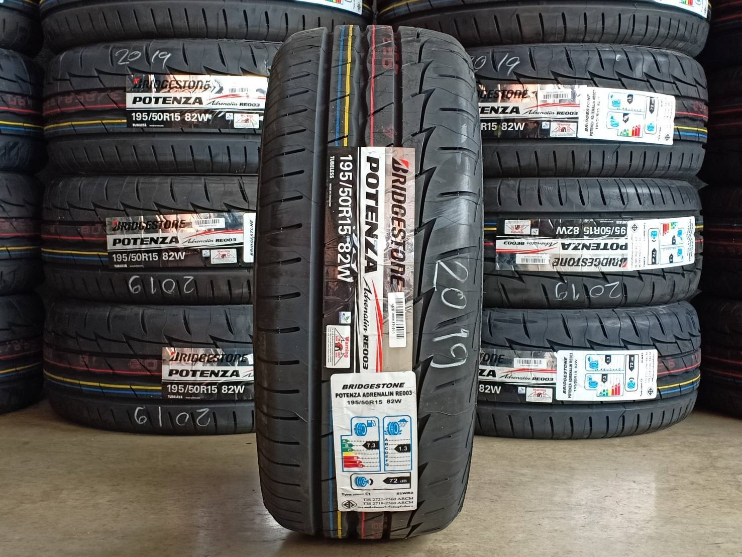 ยางมาใหม่ BRIDGESTONE RE003 195/50-15 ปี19 ราคาพิเศษ