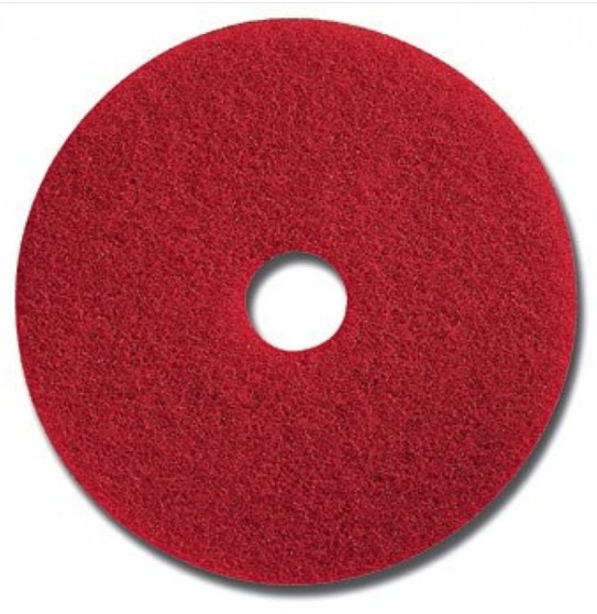 แผ่นปั่นเงาพื้น สีแดง 3M Red Buffer 5100 ขนาด 16 นิ้ว