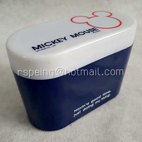 กล่องrพลาสติกทรงแคปซูลสูงสามช่อง Mickey Mouse